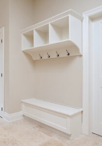 White surfaces and shelves